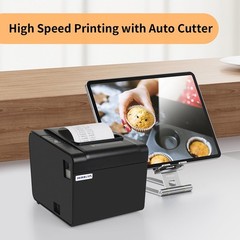 High Speed 250mm sec POS Receipt Printer with USB Serial Ethernet Connectivity