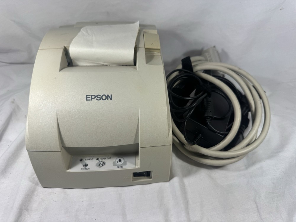Epson TM-U220PD POS Dot Matrix Receipt Printer Grey Parallel – Tested Powers On