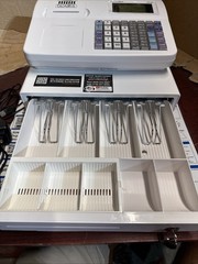 Nadex CR180 Electronic Cash Register Steel Cash Drawer White New Open Box