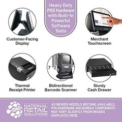 NRS Cash Register(USA ONLY)-POS System Bundle ONLY-No Merchant Account Required