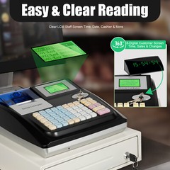 3IN1 Retail POS System, Cash Register Express Complete Point of Sale System 35W