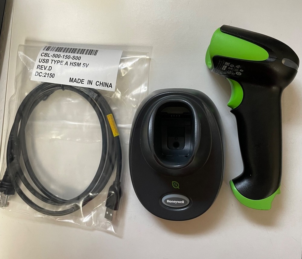 HONEYWELL / NCR 1902G Barcode Scanner Kit – Battery Free – Scanner, Base & Cable
