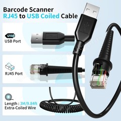 9.84ft Scanner Cable for Honeywell MS5145 MS1690 Focus MS1633 MS1890 Scanner 3M