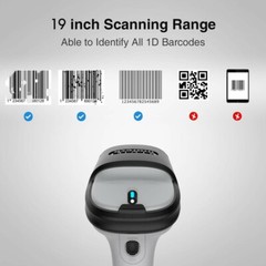 Inateck BCST-70, 1D Barcode Scanner Wireless, Bluetooth Barcode Reader