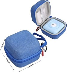 Hard EVA Storage Case For PeriPage Mini Pocket Blue-Grey Villus Inside