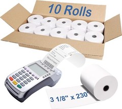 3-1/8″ x 230’Premium Thermal Paper Rolls Cash Register POS Receipt Paper100rolls