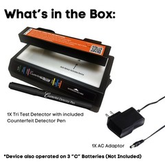 Dri Mark Tri Test – Counterfeit Bill Detector Machine w/AC Adapter – 3 Tests…