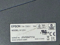 Epson TM-TM88IV Thermal Gray Serial RJ12 – M129H Slightly Used less than 90 Days
