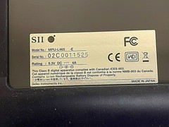 Seiko Instruments SII MPU-L465 -E Thermal Printer w/ AC Adapter/ USB Cable/ Roll
