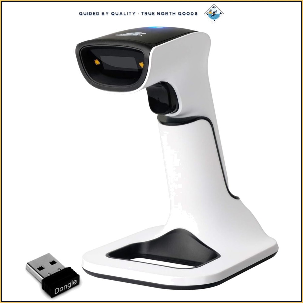 Rechargeable Wireless Scanner for 1D and 2D Barcodes with Vibration Alert