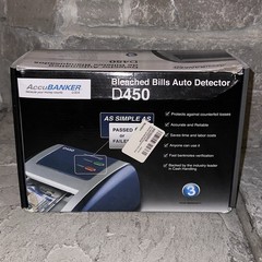 New Accubanker D450 Automatic Counterfeit Bill Detector Money Checker Scanner