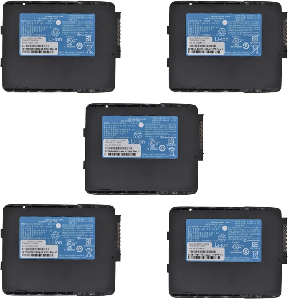 5PCS BT-000318 Scanner Btry 4620mah FOR Zebra Symbol TC72/57 TC70/X TC720L TC75X