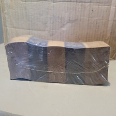 Box of 10 (1000 Ct/Unit) Saw Tooth $50 Currency Bands, Self-Seal, Natural Brown