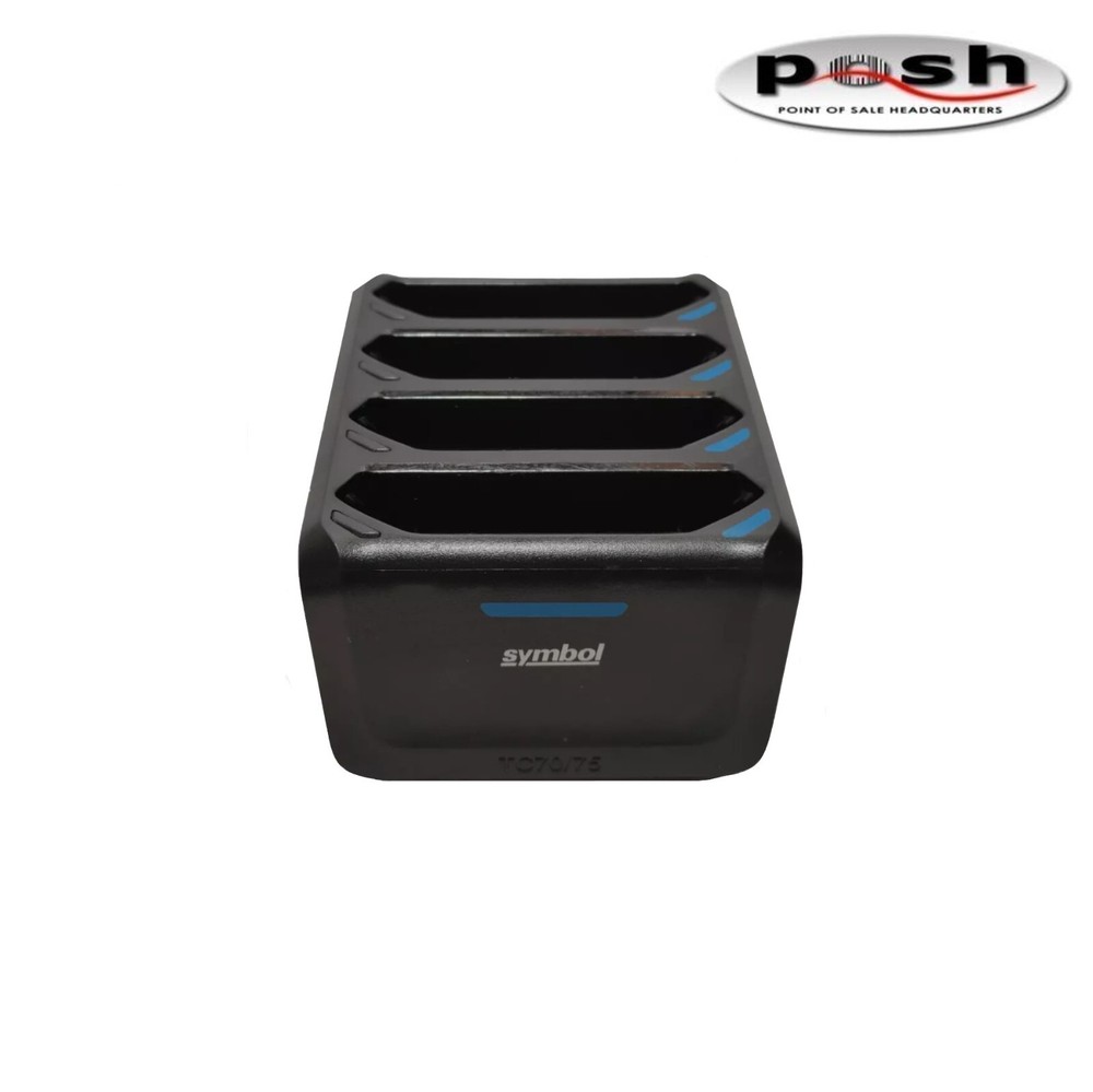 4-Slot Battery Charger SAC-TC7X-4BTYC1 with 4 batteries and Power Supply