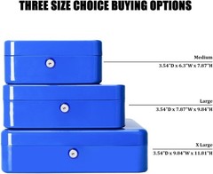 Versatile Money Saving Box with Key Lock, Removable Tray, and Stylish Design