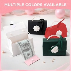 Money Pull Box For Cash Mini Rose Handbags With 30 PCS Bags For Birthday