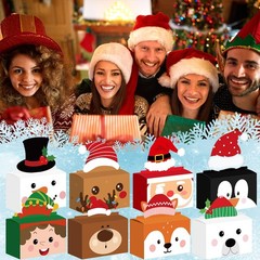 12 Pcs Christmas Money Box for Cash Gift Pull Santa Dispenser Pop up Christma…