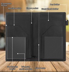 Server Books for Waitress Booklet Waitstaff Organizer Zipper Pocket,Fit Waitr…
