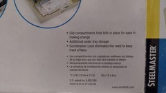 MMF Steelmaster Combination Lock Cash Box, Original Box Instructions, Steel