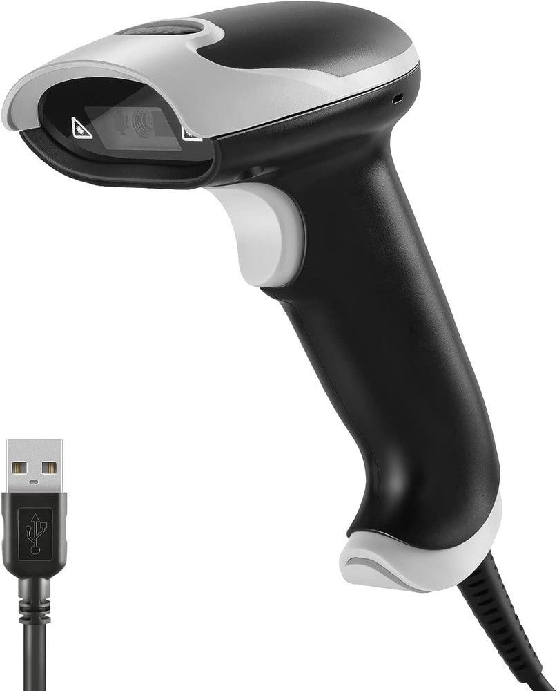 QR USB Barcode Scanner, JRHC Handheld USB Bar Code Scanner Wired Automatic 2D 1D