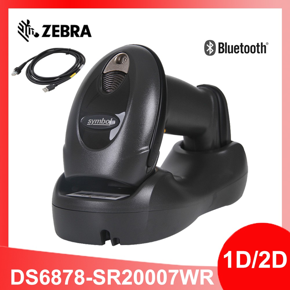 Symbol DS6878-SR20007WR Wireless Bluetooth 2D Barcode Scanner USB Kit w/ Cradle