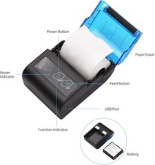 Effortless Bluetooth and USB Thermal Receipt Printer for Retail & Restaurant Use