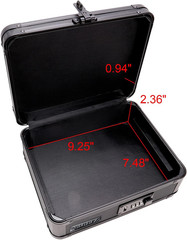 Locking Cash Box with Bill and Coin Tray, Combination Lock, 8.5 X 4 X 10 Inches,