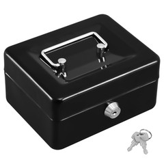 KYODOLED Cash Box with Key,Small Safe Lock Box with Portable Handle,Cash Draw…
