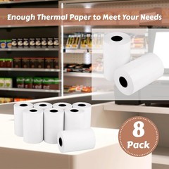 Thermal Paper Receipt Roll 2 1/4″ x 55′, 8 Rolls