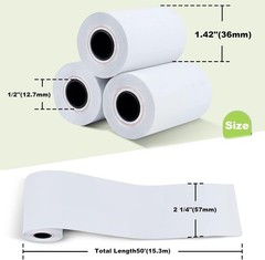 Biodegradable Thermal Receipt Paper: 10 Rolls, 2 1/4″ x 50′