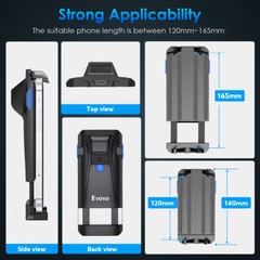 2D Wireless Bluetooth Barcode Scanner, Phone Back Clip for iPhone,Android, iOS