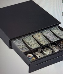 Volcora Cash Register Drawer for Point of Sale (POS) System, 5 Bill/7 Coin, 16″