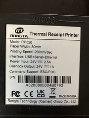 Rongta POS Printer 80mm USB / LAN Thermal Receipt Printer RP326