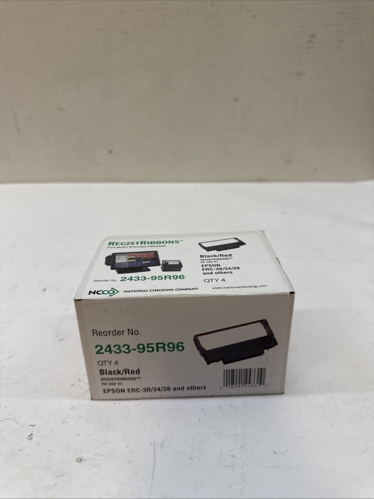 Epson Register Ribbons Black Red For ERC 30 34 38 Quantity 4