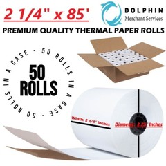 2 1/4″ x 85ft Premium Quality Thermal Paper for POS – 50 Rolls in a case