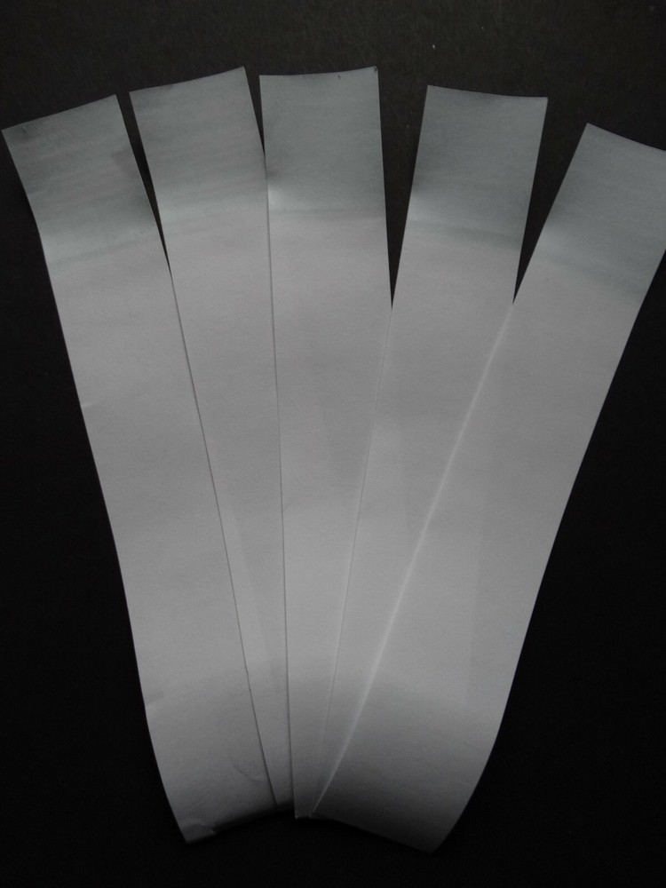 5 -Blank Cash Money Self-Sealing Straps White Saw Tooth Currency Bands