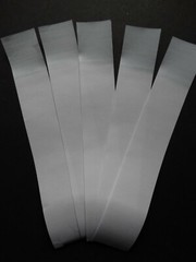 5 -Blank Cash Money Self-Sealing Straps White Saw Tooth Currency Bands