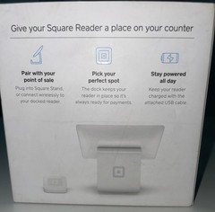 Square A-SKU-0120 Dock for Contactless Credit Card Reader DOCK & USB CORD IN BOX