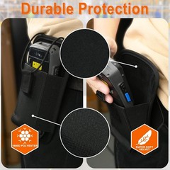 Heavy-Duty Portable Scanner Holster with Secure Belt Clip for Handheld Devices