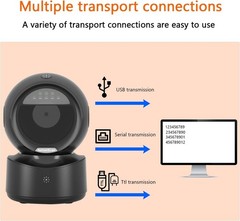 NetumScan Automatic Omnidirectional Desktop Barcode Scanner, Hands-Free USB W…