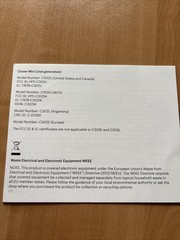 Clover Mini Wi-Fi C300 POS System w/ Triangle Hub and Power Cord