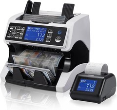 MUNBYN Bank Grade Money Counter Machine Mixed Denomination with External Display