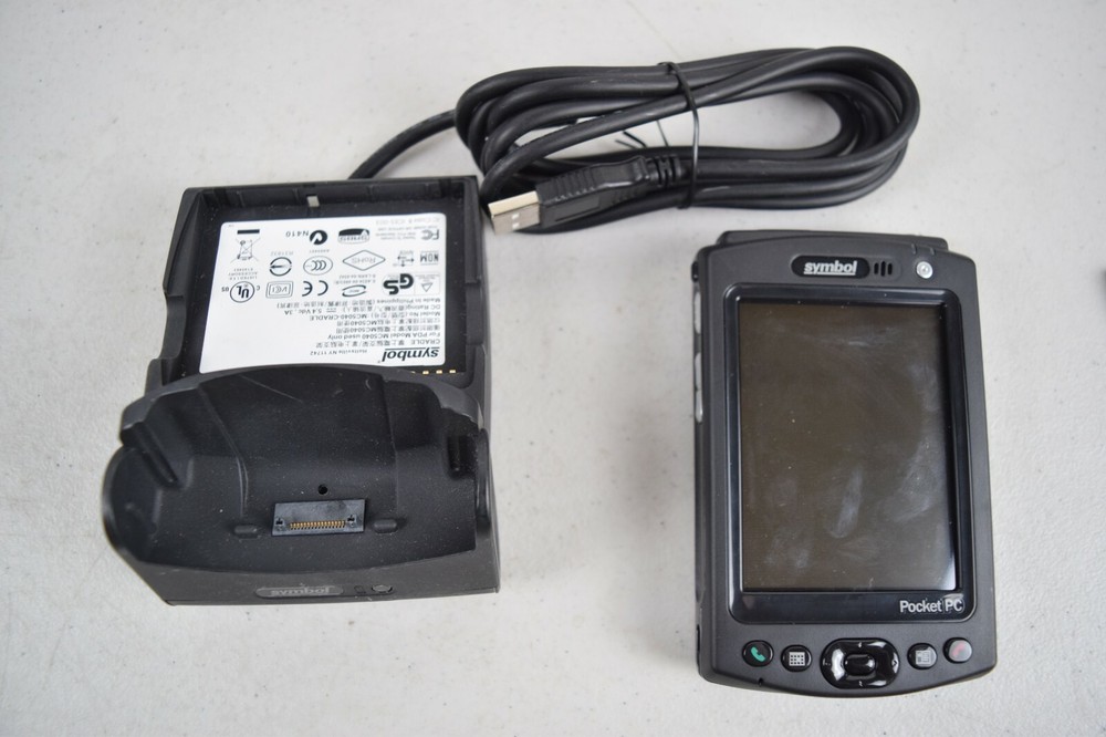 Motorola Symbol MC50 Pocket PC PDA 1D Barcode Scanner w/Cradle & USB. NO AC cord