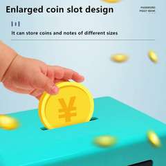 Mini ATM Money Box with Password Lock and Automatic Banknote Deposit