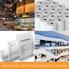 3 1/8” X 230Ft’ Thermal Paper Receipt 10 Rolls, Receipt Paper POS Cash Register