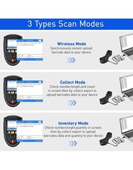 JRHC Barcode Scanner, 1D Laser Inventory Scanner with 2.4GHz Wireless