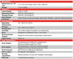 Honeywell Orbit MK7120-31A38 Omnidirectional USB 1D Barcode POS Scanner Reader