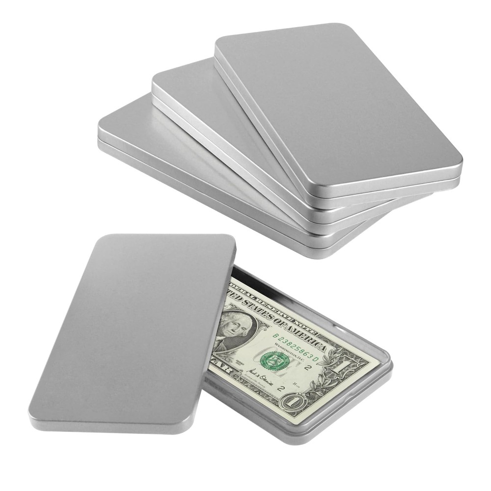 4Pcs Metal Cash Box Money Holder, Cash Organizer, Single Row Currency Tray wi…