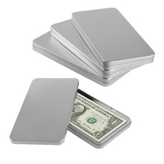 4Pcs Metal Cash Box Money Holder, Cash Organizer, Single Row Currency Tray wi…