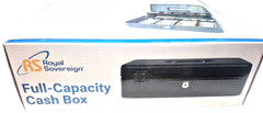 Solid Steel Cash Box With Key Lock And Tiered Tray For Secure Storage
